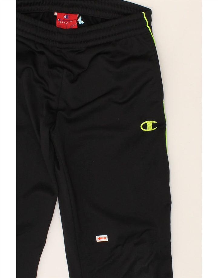 CHAMPION Boys Tracksuit Trousers Joggers 7-8 Years Small  Black Polyester Vintage Champion and Second-Hand Champion from Messina Hembry 