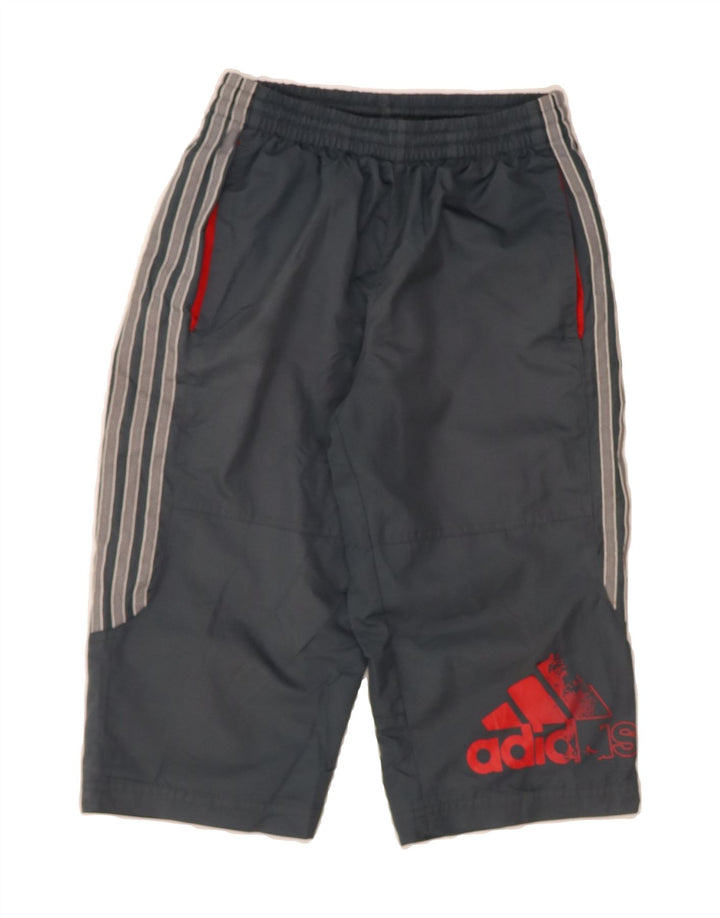 ADIDAS Boys Graphic Capri Tracksuit Trousers 11-12 Years  Grey Polyester Vintage Adidas and Second-Hand Adidas from Messina Hembry 