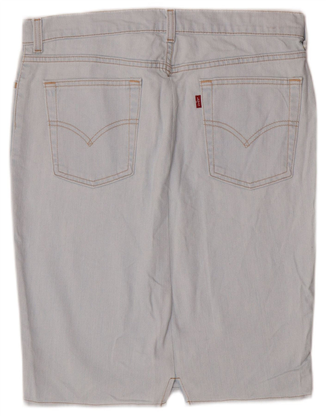 Levi's Damen-Jeansrock, W32, groß, aus blauer Baumwolle
