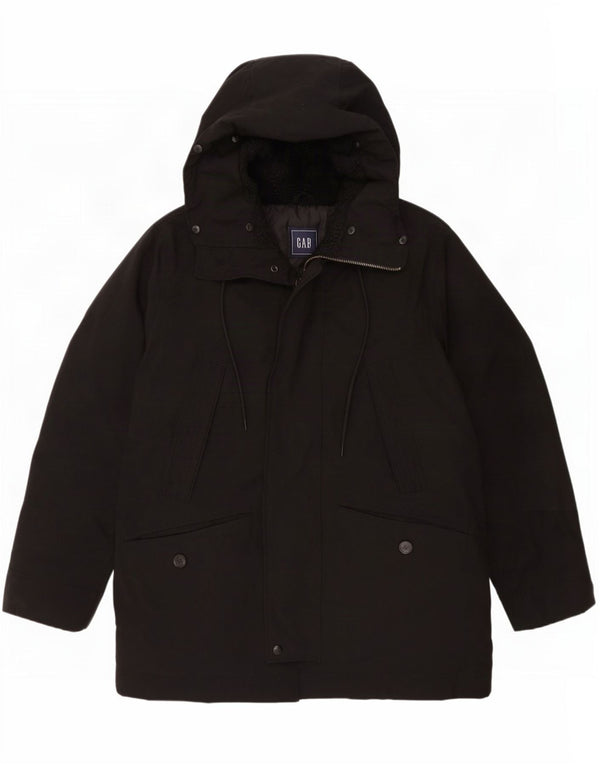 Gap Mens Hooded Padded Jacket UK 38 Medium Black Polyester