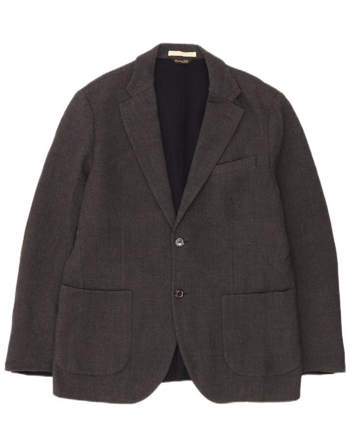Massimo Dutti Herre 2-knaps blazerjakke EU 52 Stor Grå