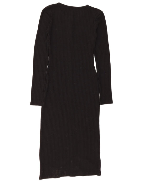 Abito maglione a maniche lunghe da donna Zara UK 8 Small Nero