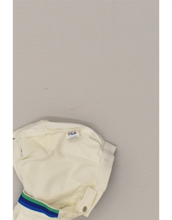 FILA Boys Chino Shorts 9-10 Years W24 White Polyester | Vintage Fila | Thrift | Second-Hand Fila | Used Clothing | Messina Hembry 