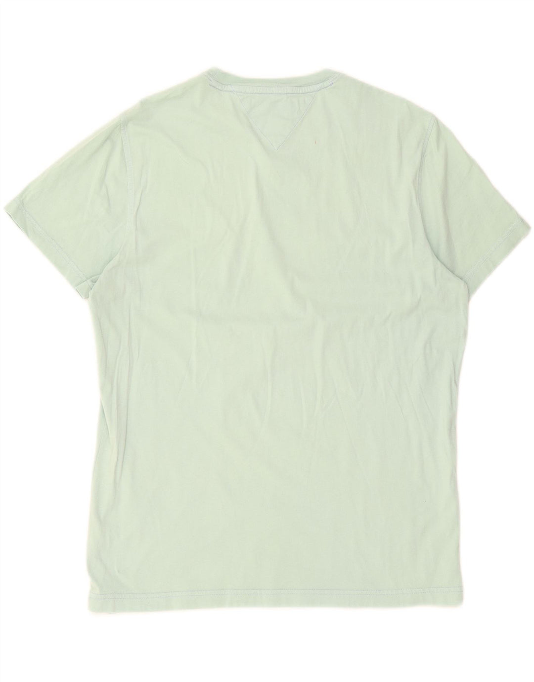 TOMMY HILFIGER Mens T-Shirt Top Large Turquoise Cotton Vintage Tommy Hilfiger and Second-Hand Tommy Hilfiger from Messina Hembry 