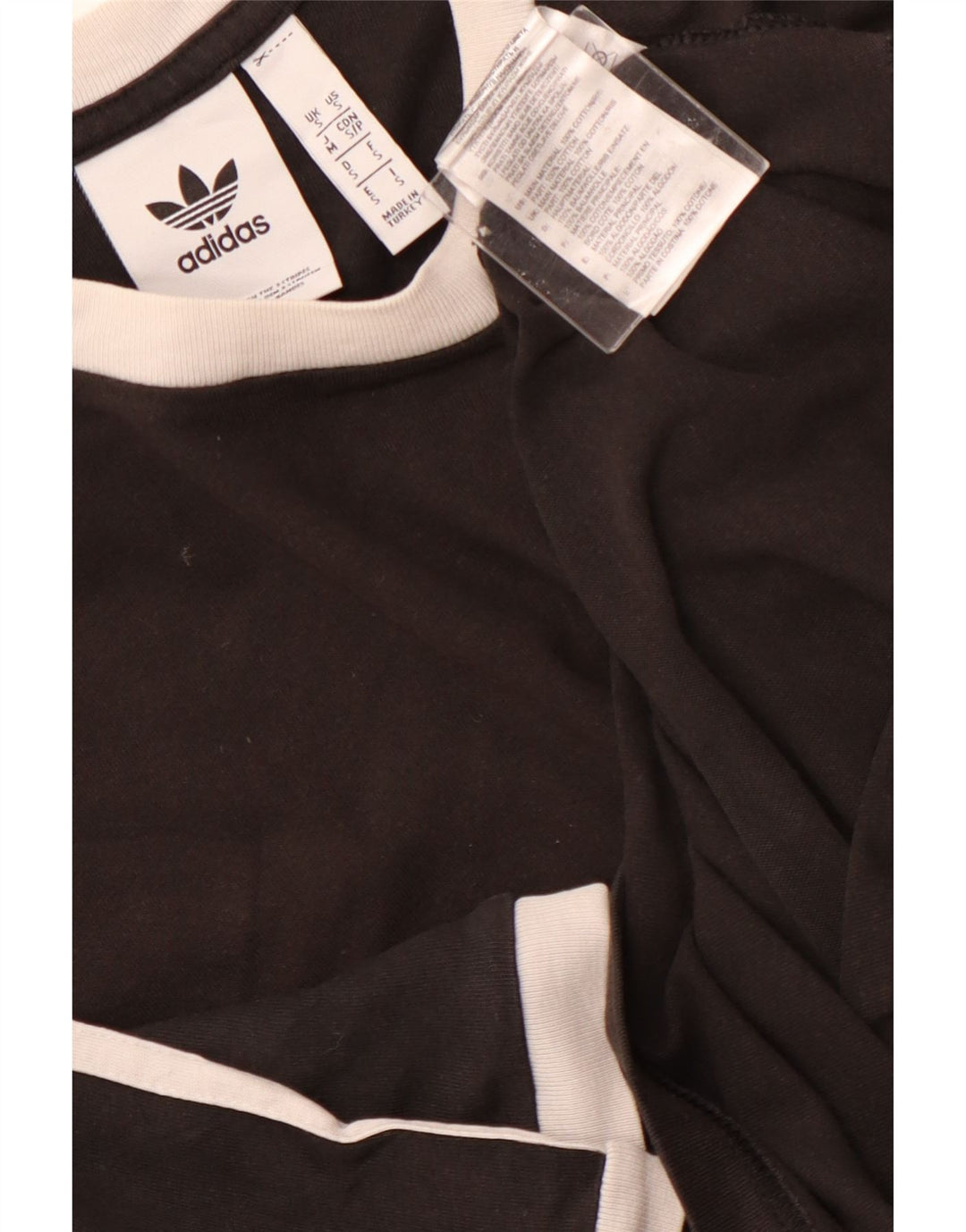 ADIDAS Mens T-Shirt Top Small Black Cotton
