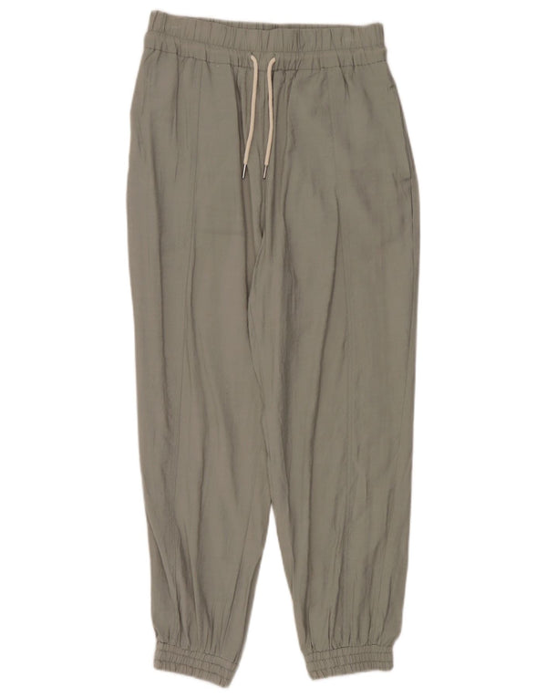 Zara Pantalon de jogging taille haute pour femme Medium W28 L26 Vert Viscose