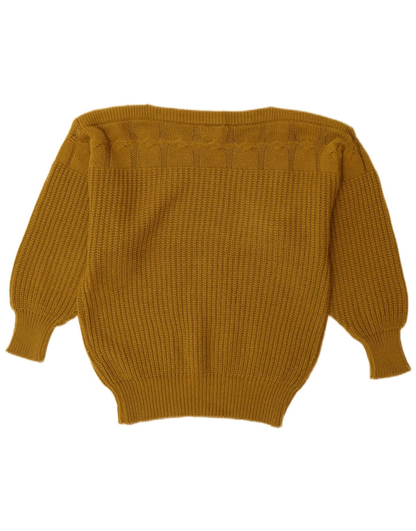 MONDI Maglione da donna oversize con scollo a barca EU 36 piccolo lana kaki
