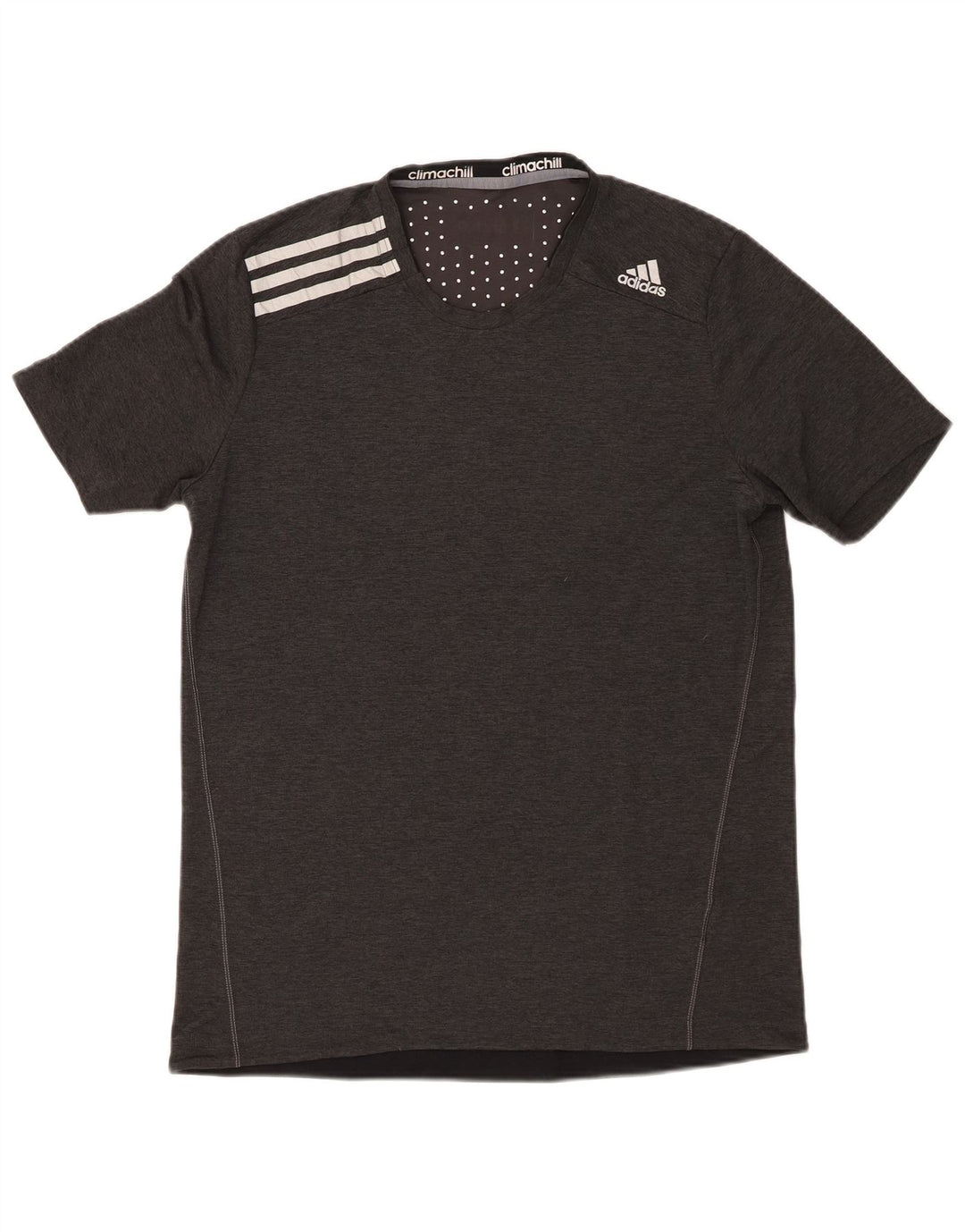 T-shirt Adidas Climachill da uomo Top in poliestere grigio medio