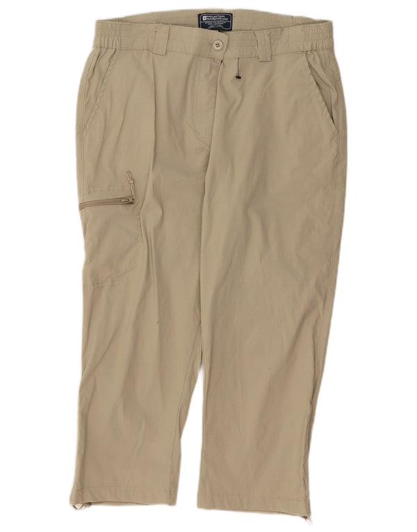 Mountain Warehouse Womens Cargo Capri Trousers UK 12 Medium W30 L19 Beige