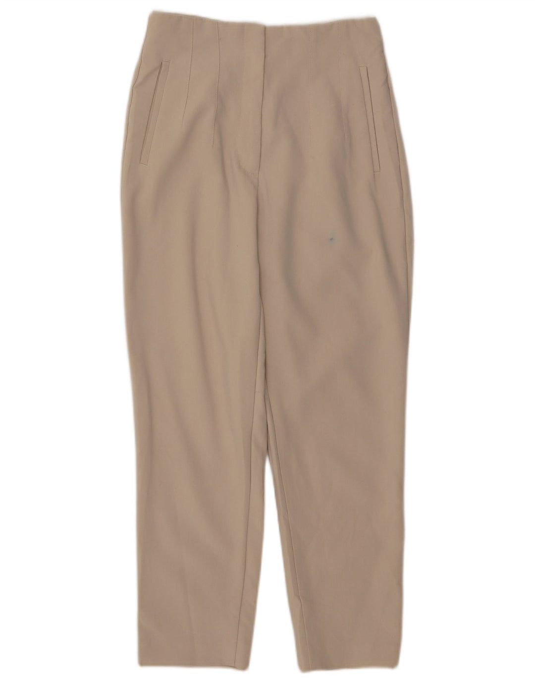 Zara Damen Tapered Casual Hose Medium W28 L26 Beige Polyester