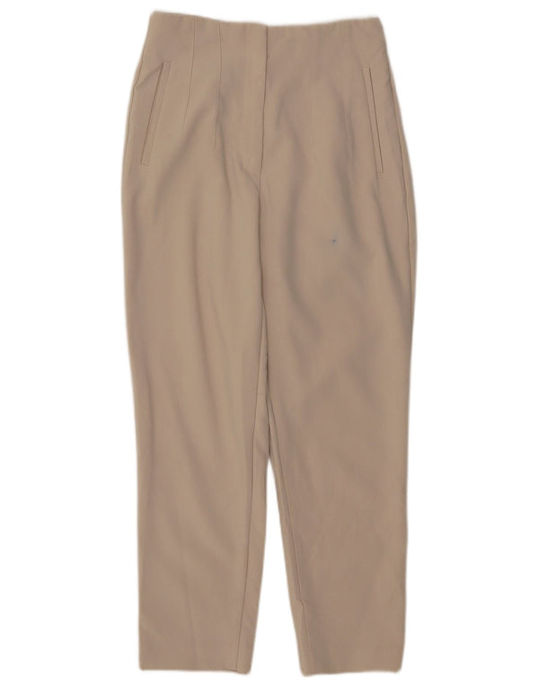 Zara Womens Tapered Casual Trousers Medium W28 L26 Beige Polyester