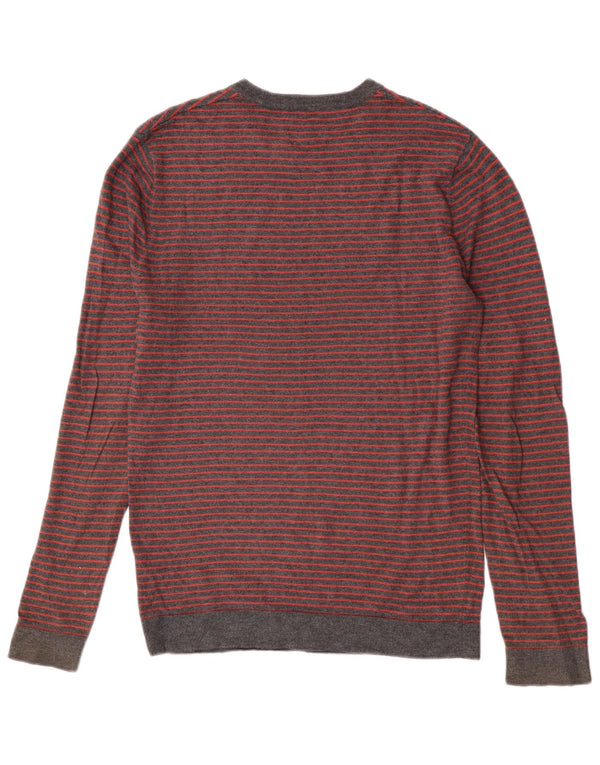 Maglione maglione girocollo da uomo Jack Wills XS in cotone a righe grigie