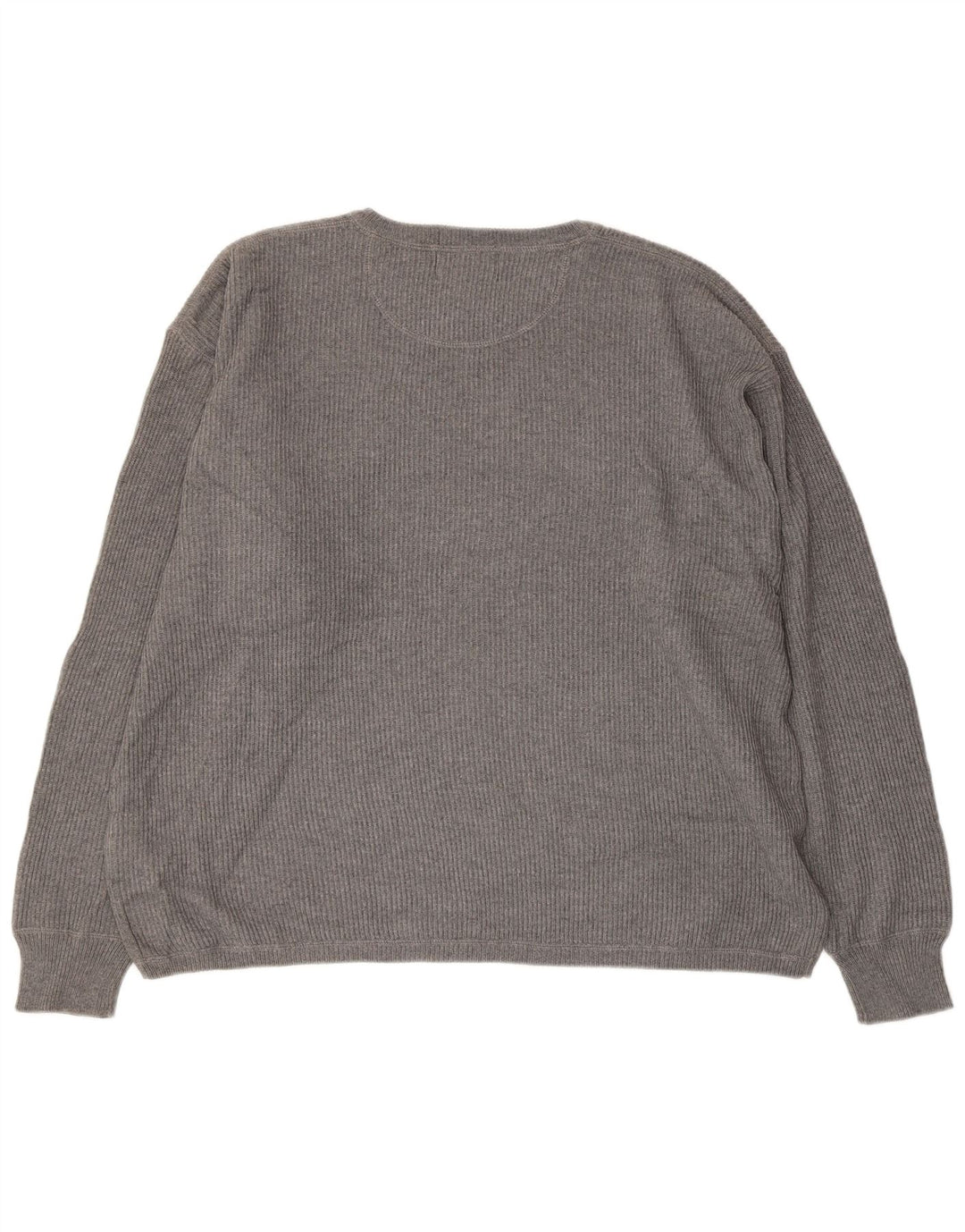 EDDIE BAUER Mens Crew Neck Jumper Sweater XL Grey Cotton