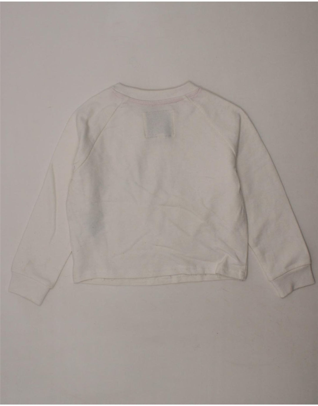 JACK WILLS Girls Graphic Sweatshirt Jumper 5-6 Years White Cotton Vintage Jack Wills and Second-Hand Jack Wills from Messina Hembry 