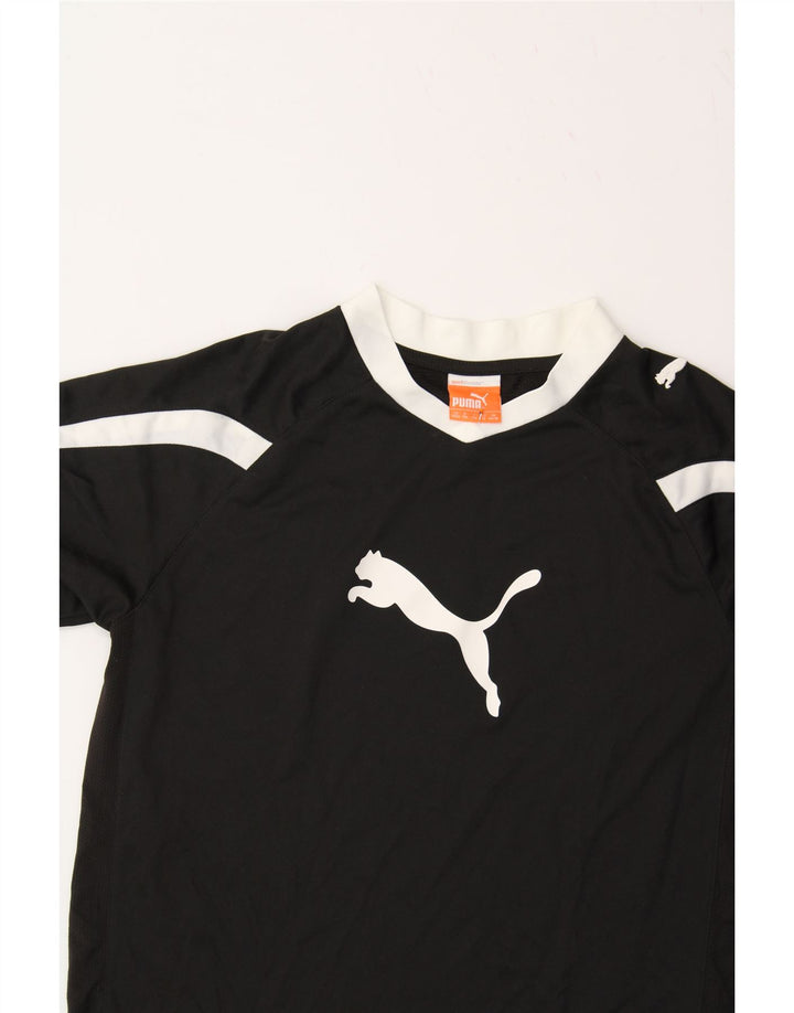 PUMA Boys Graphic T-Shirt Top 15-16 Years  Black Colourblock Polyester Vintage Puma and Second-Hand Puma from Messina Hembry 