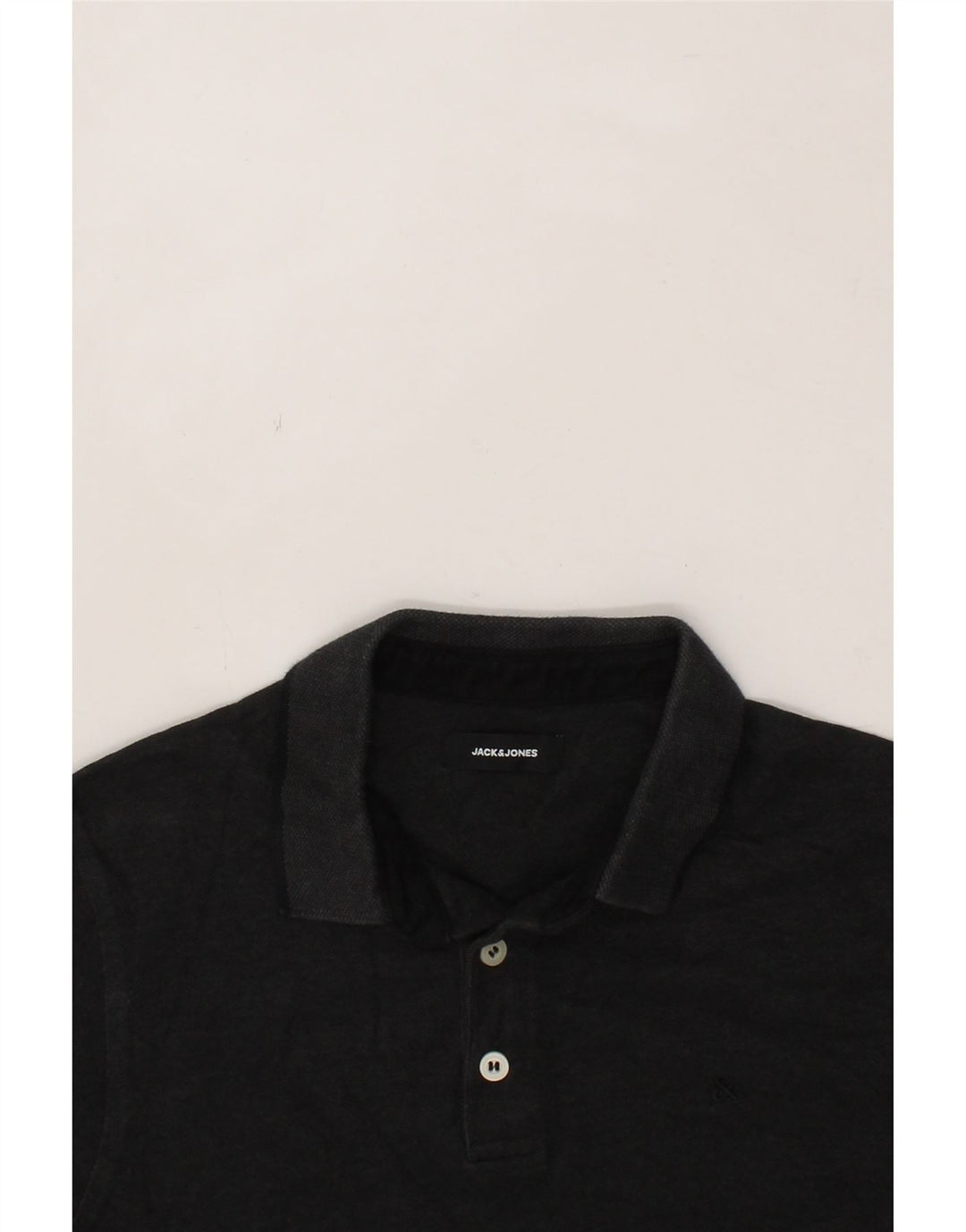 JACK & JONES Mens Polo Shirt Large Black Cotton Vintage Jack & Jones and Second-Hand Jack & Jones from Messina Hembry 