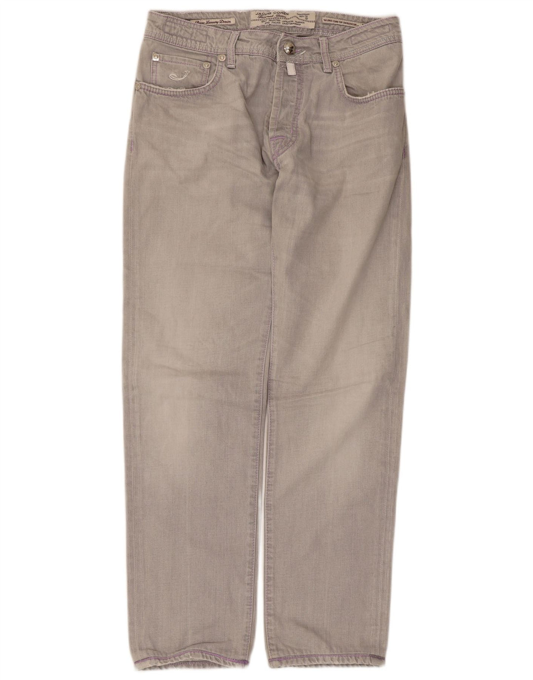 Jacob Cohen Womens Straight Jeans W34 L30 Grey Cotton