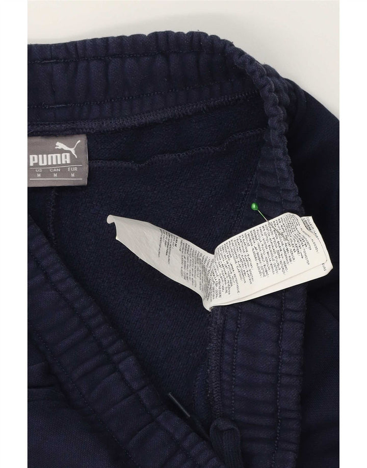 Puma Mens Tracksuit Trousers Joggers Medium  Navy Blue Cotton