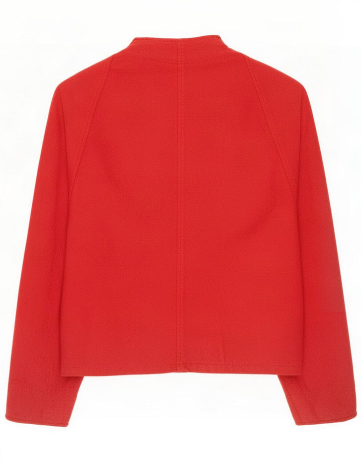 Vintage Womens Double Breasted Blazer Jacket UK 14 Medium Red Bumbac