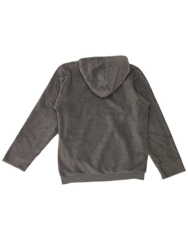 O'Neill Mens Graphic Hooded Fleece Jumper Small Grey Polyester