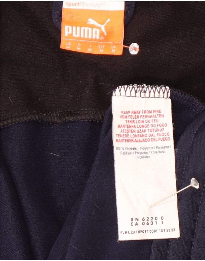 Puma Mens Tracksuit Top Jacket Medium Navy Blue Colourblock Sports