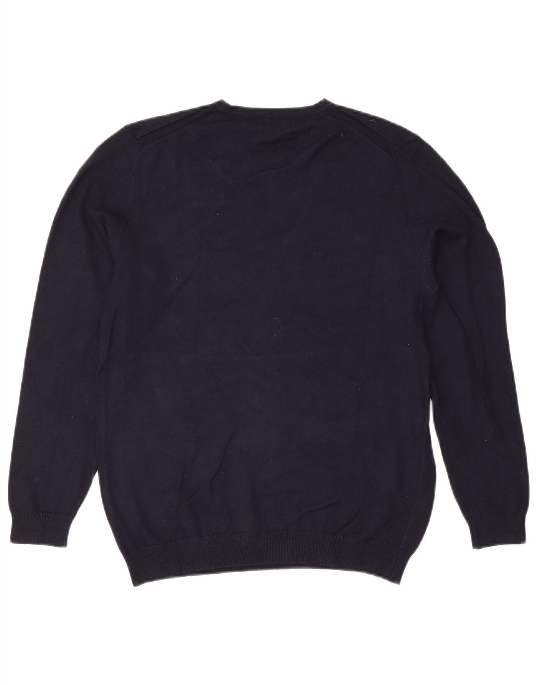 Zara Herren-Pullover mit V-Ausschnitt, Größe L, Marineblau