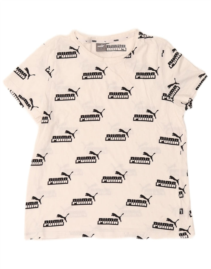 Puma Womens Graphic T-Shirt Top UK 16 Large White