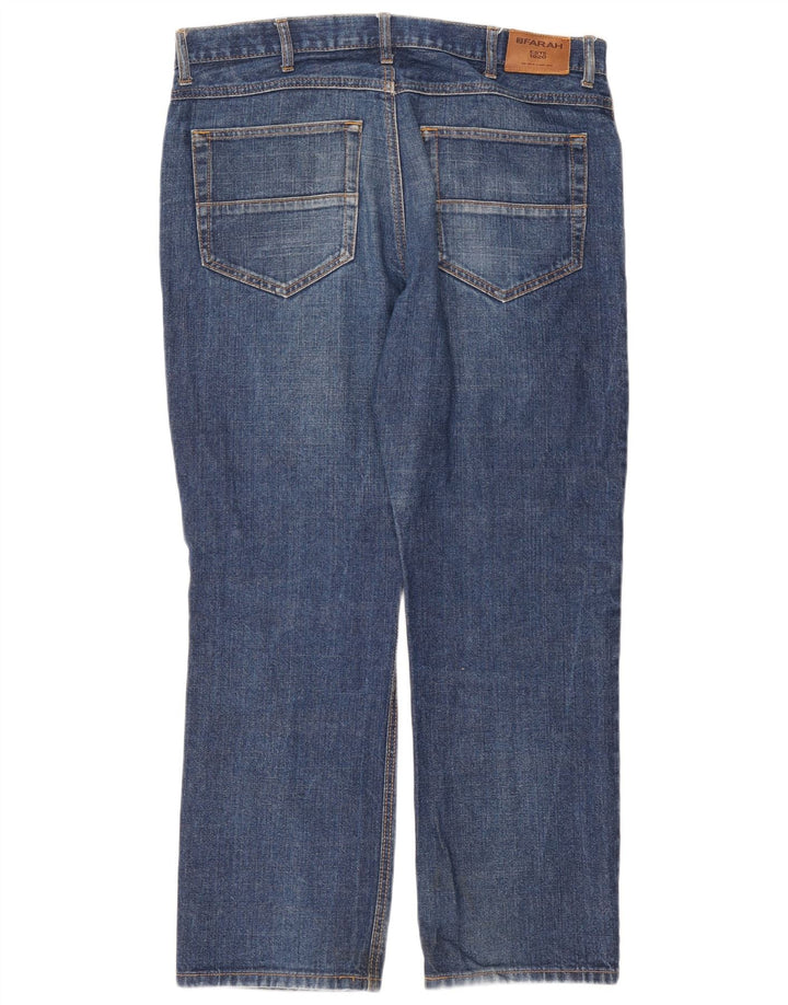 Farah Straight Jeans til mænd W36 L30 blå bomuld