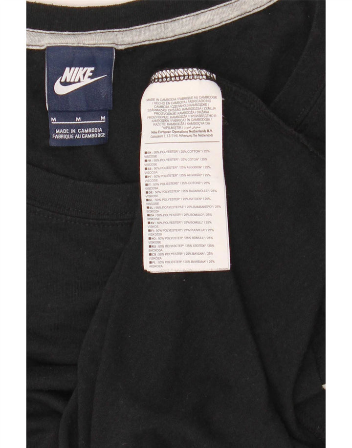 Top cu vestă grafică Nike pentru femei UK 14 Poliester mediu negru