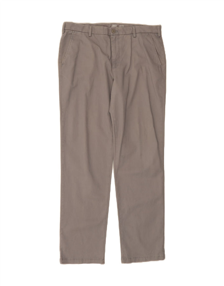 IZOD Mens Salt Water Straight Chino Trousers W34 L32 Grey Cotton Vintage Izod and Second-Hand Izod from Messina Hembry 