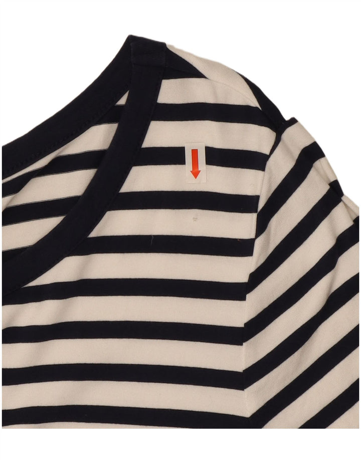 Abito tubino da donna Marks & Spencer UK 12 Viscosa a righe blu navy medio