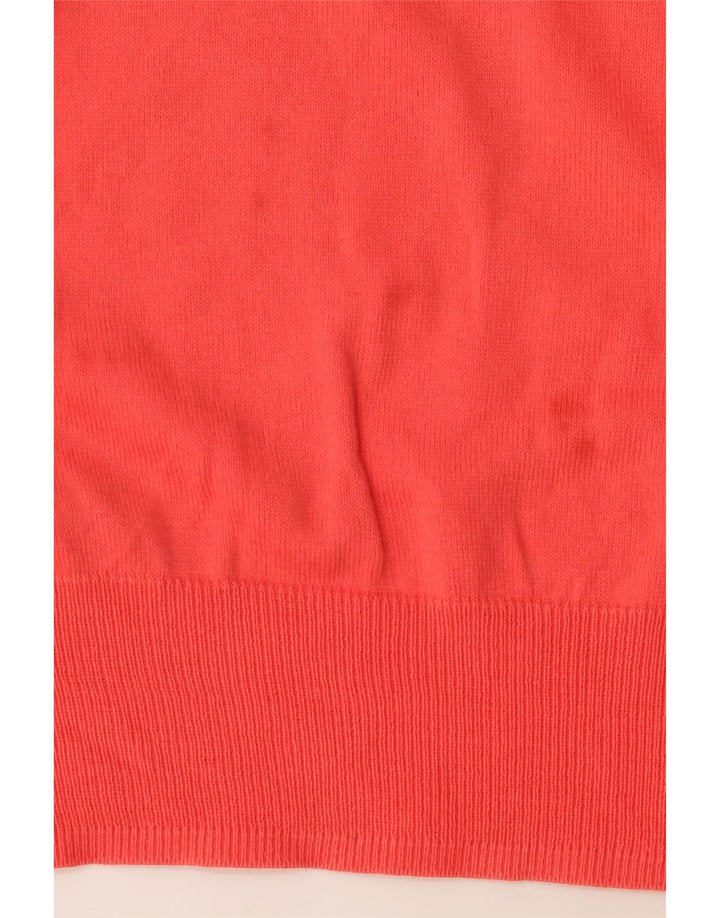 Zara Mens Crew Neck Jumper Sweater Medium Red Cotton