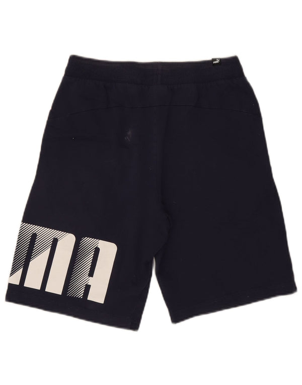 Pantaloni scurți sport grafic Puma pentru bărbați, mici, albastru, bumbac