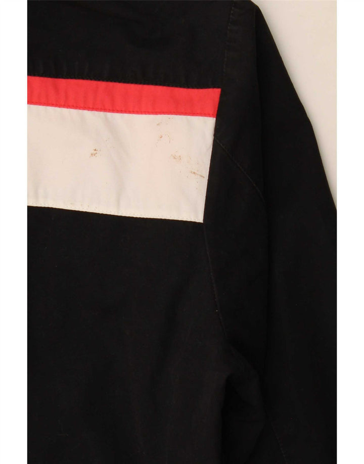 Jaqueta bomber feminina Bikkembergs UK 14 médio preto colorblock algodão
