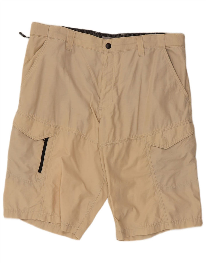 Marks & Spencer Mens Cargo Shorts W36 Large Beige Cotton