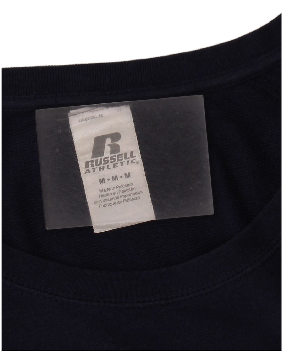 RUSSELL ATHLETIC Womens Sweatshirt Jumper UK 14 Medium Navy Blue Cotton