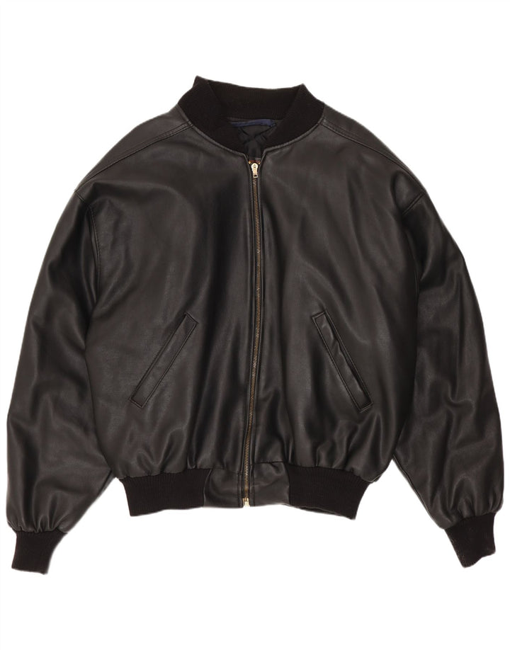 Vintage Herren Lederjacke UK 42 XL Schwarz
