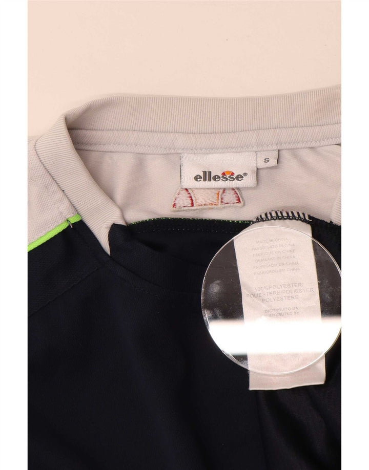 Ellesse Hombre Camiseta gráfica Top Small Azul marino Colorblock Poliéster