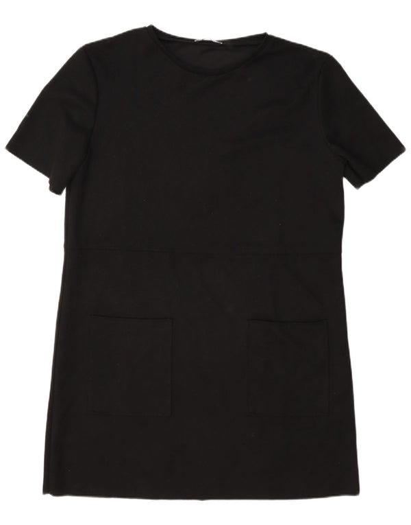 Zara Robe T-Shirt Femme UK 16 Large Noir Polyester