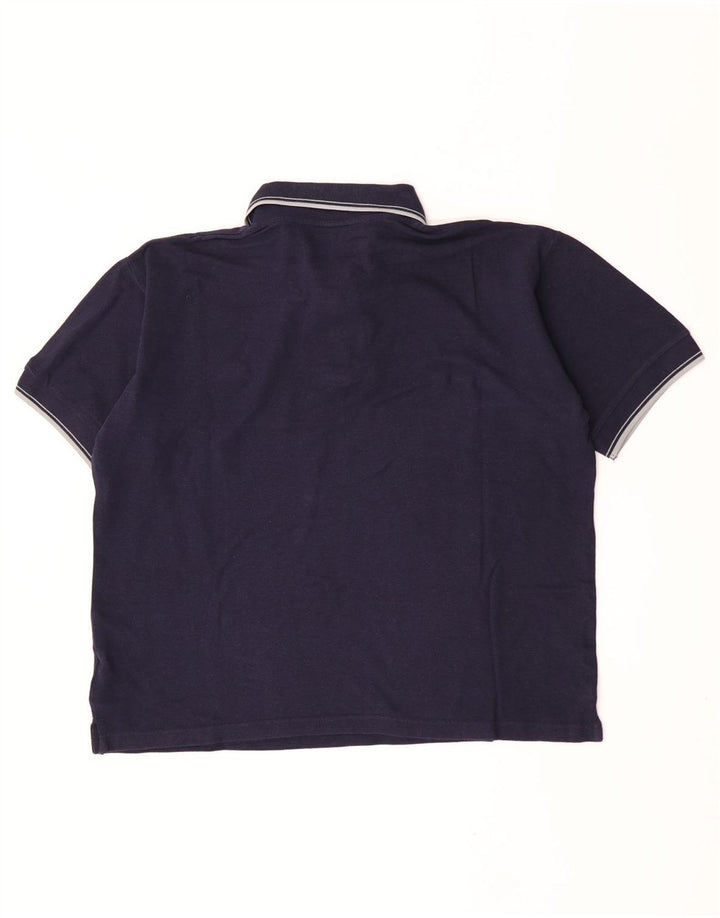 Kappa Mens Polo Shirt Large Navy Blue Cotton