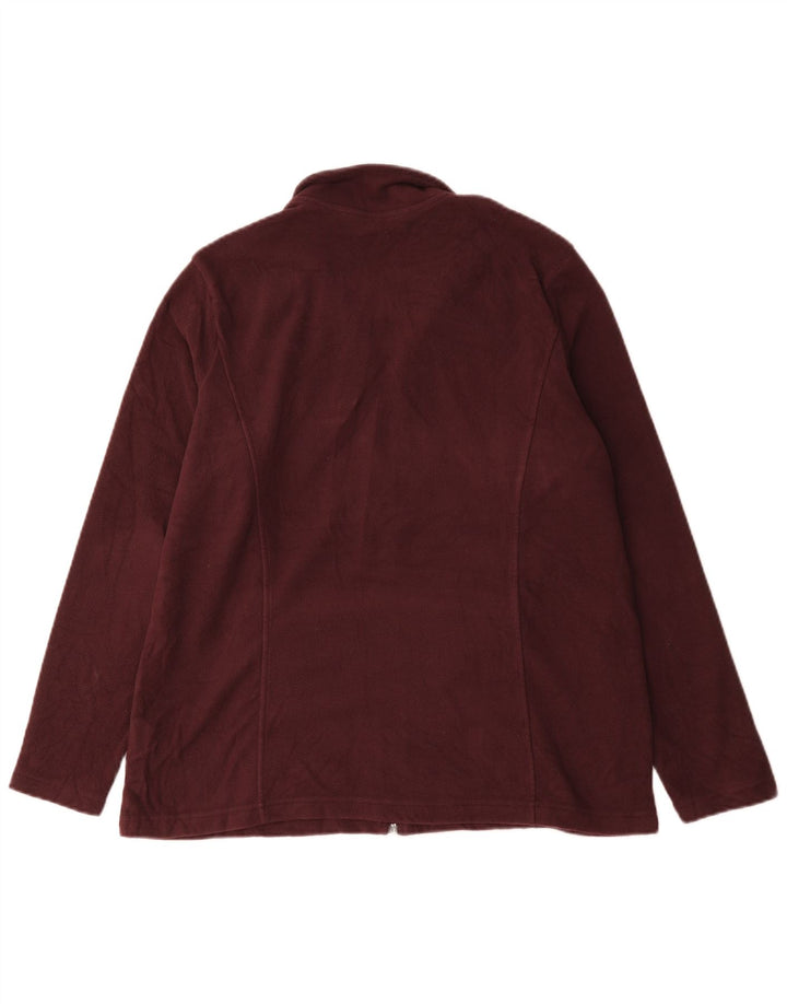 Marks & Spencer Damen-Oversize-Fleecejacke, UK 18, XL, Burgunderrot, Polyester