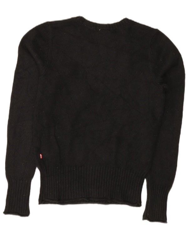 Levi's Damen-Pullover mit U-Boot-Ausschnitt, Gr. 10, Größe S, Schwarz, Polyamid