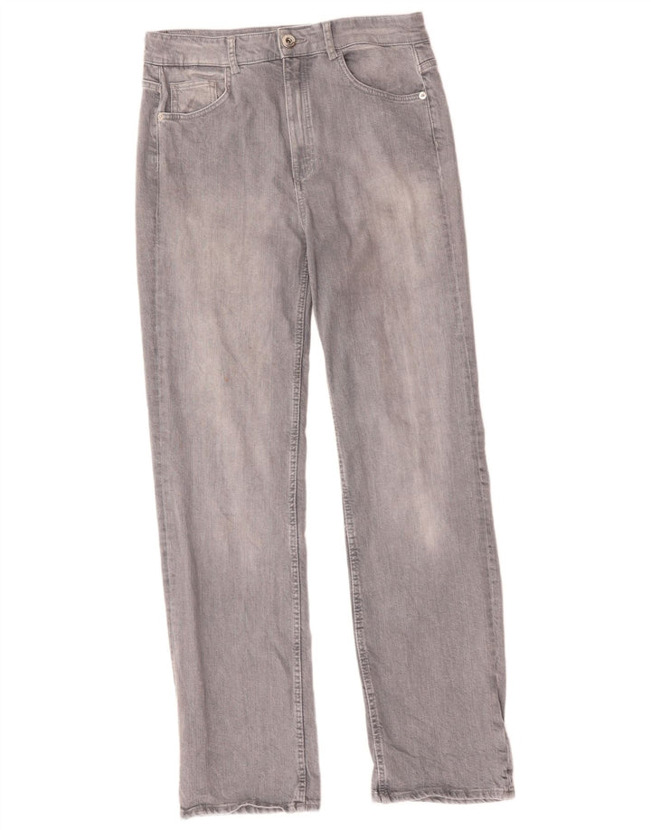 MASSIMO DUTTI Womens High Rise Straight Jeans EU 40 Medium W30 L32 Grey