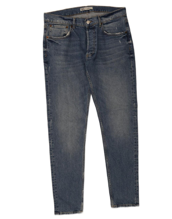 Jeans skinny da uomo Zara EU 44 Large W34 L31 Blu