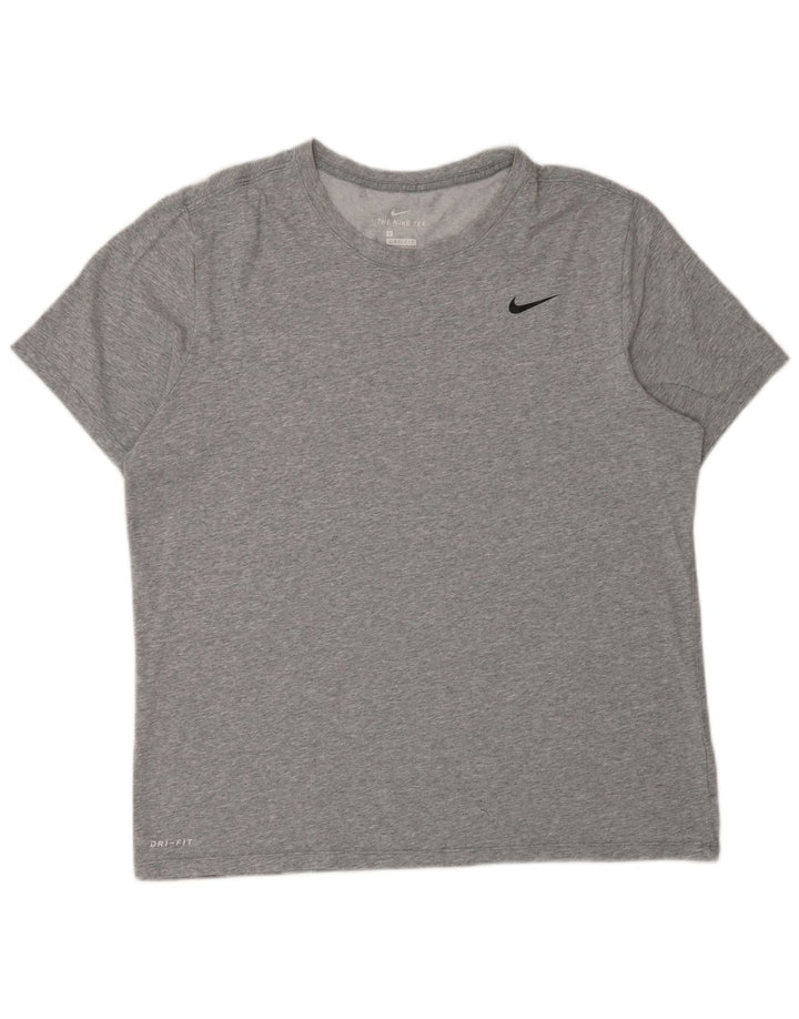 NIKE Mens Dri Fit T-Shirt Top Large Grey