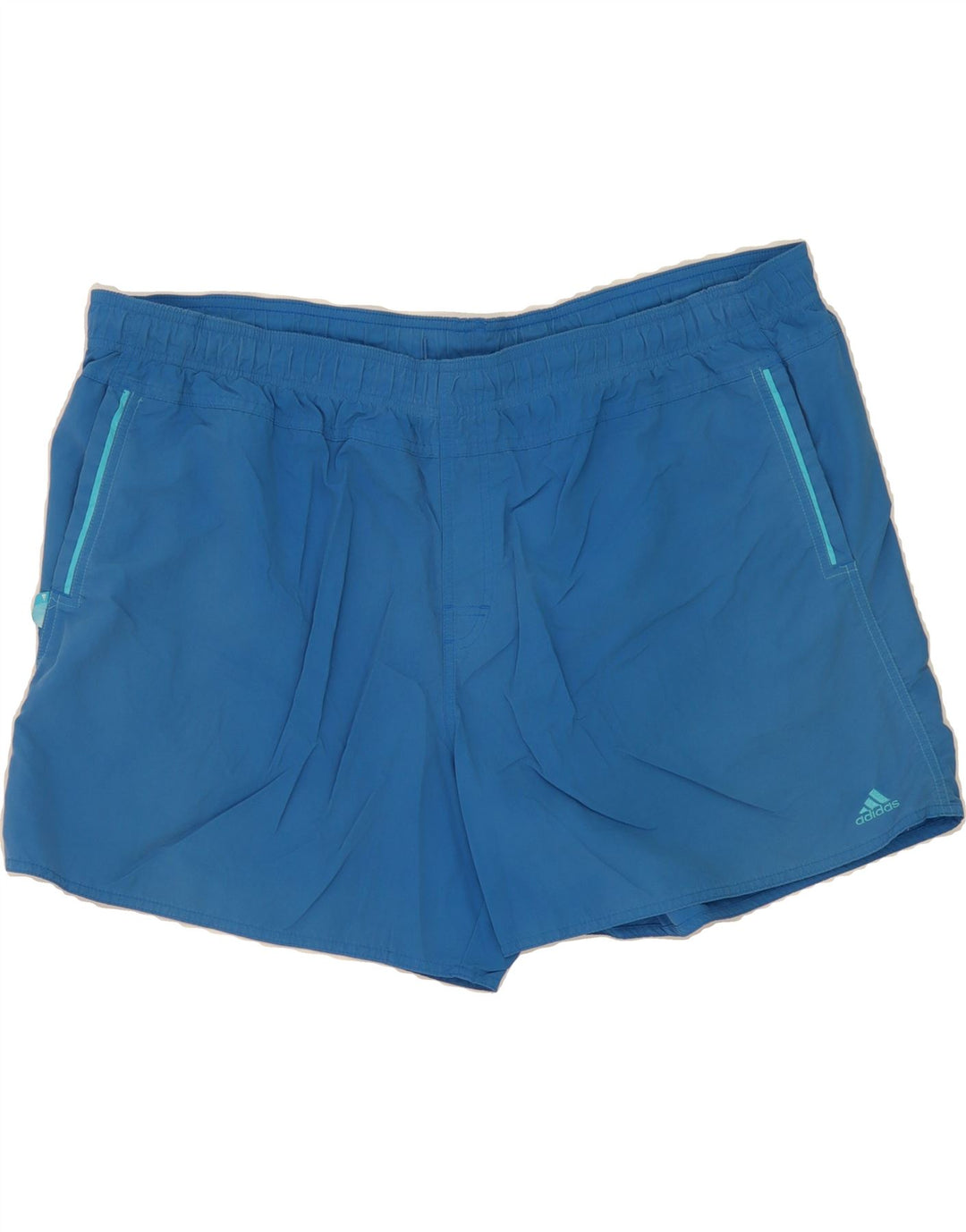ADIDAS Mens Sport Shorts 2XL Blue Polyamide Vintage Adidas and Second-Hand Adidas from Messina Hembry 