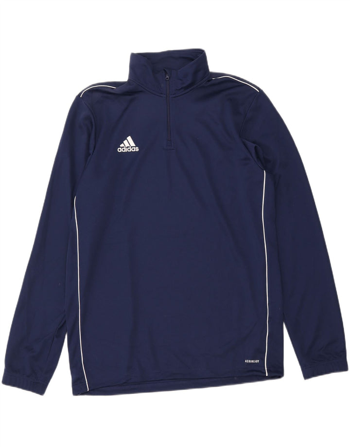 Adidas Mens Aeroready Zip Neck Pullover Tracksuit Top Large Navy Blue