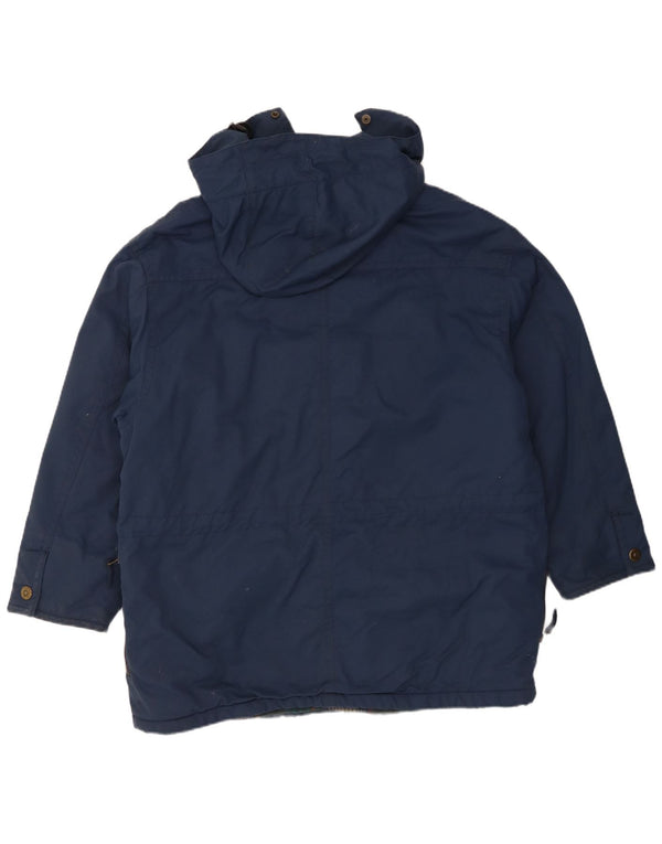 Ellesse Mens Hooded Loose Fit Windbreaker Jacket UK 36 Small Navy Blue
