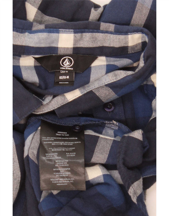 Volcom Chemise en flanelle pour homme en coton à carreaux bleu marine moyen