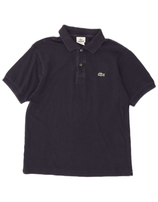 Lacoste Mens Polo Shirt Size 4 Medium Navy Blue Cotton